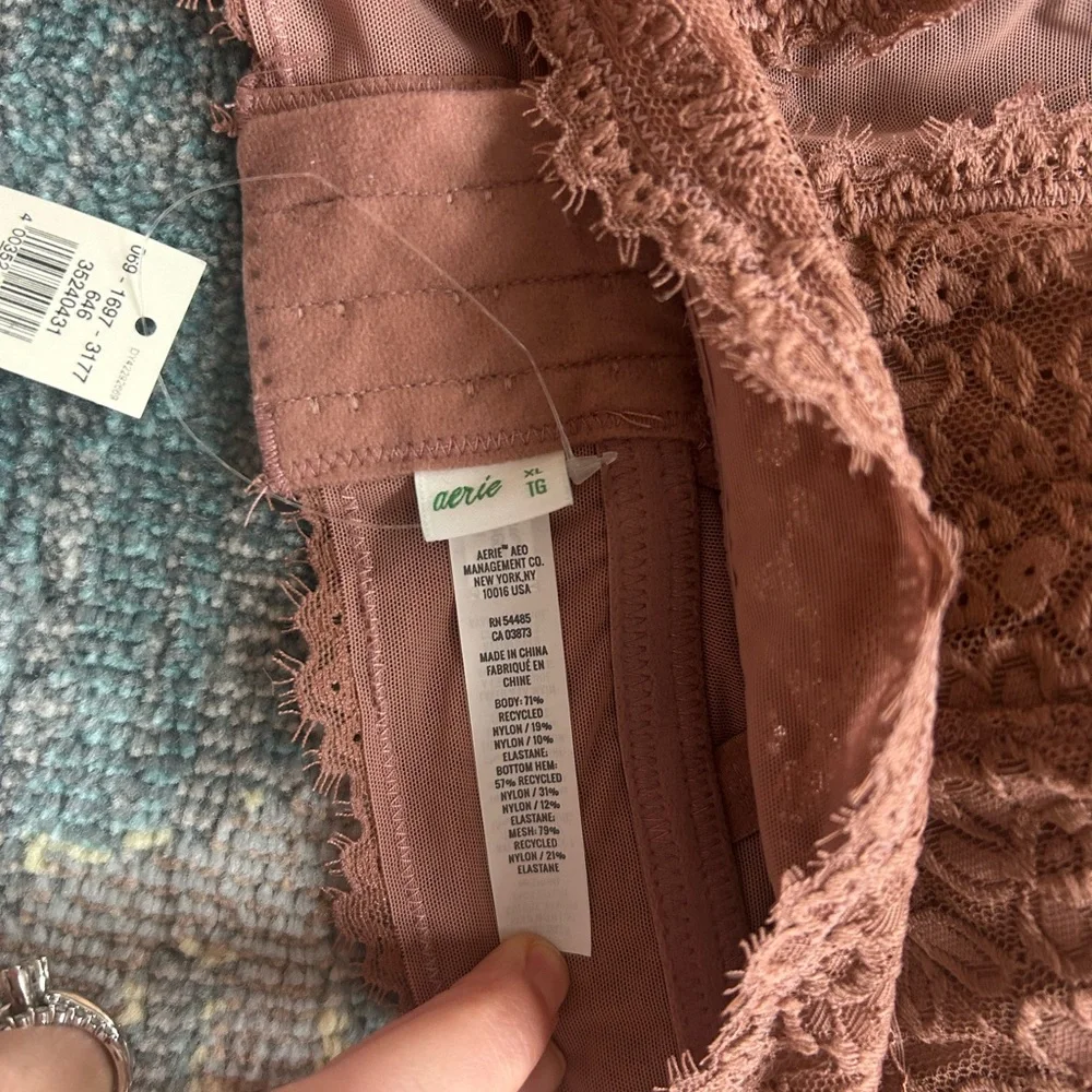 Aerie Eyelash Lace Padded Plunge Bralette size XL NWT - Picture 6 of 8